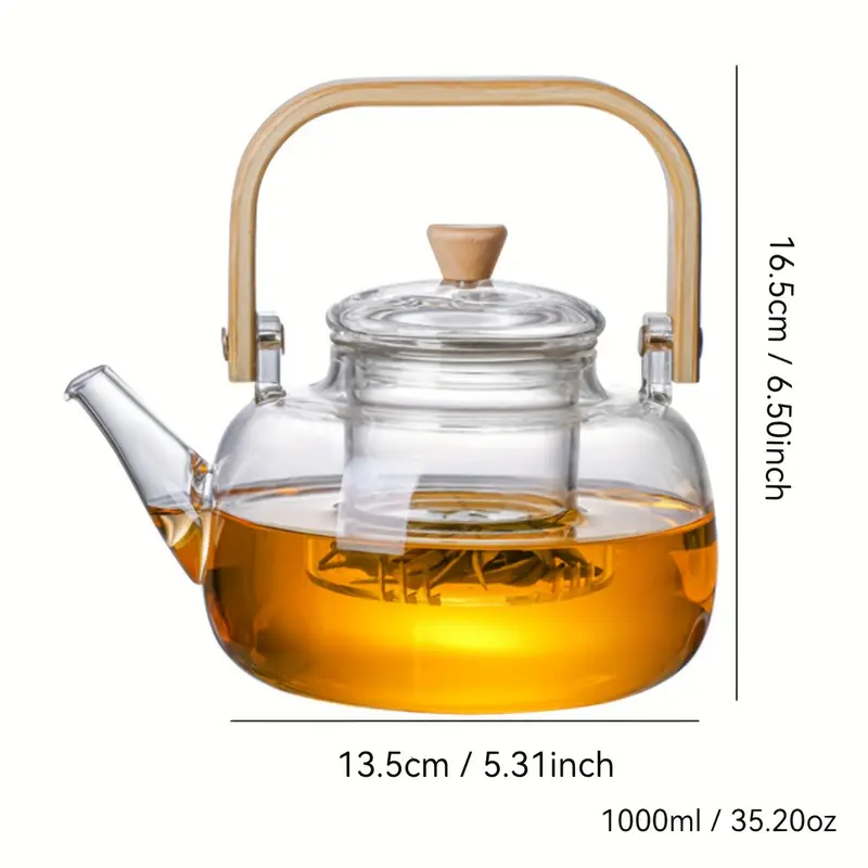 š Last day 49% OFF - CozyTeapotĀ® Clear Borosilicate Glass Teapot with Infuser | Elegant Gift Idea
