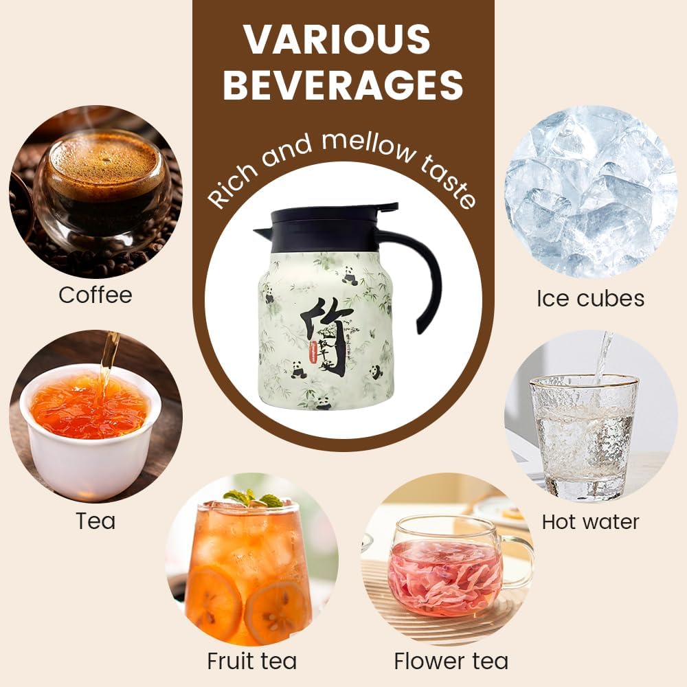 š Last day 49% OFF - CozyTeapotĀ® Vintage Floral Pattern Tea Thermos ā Built-In Infuser