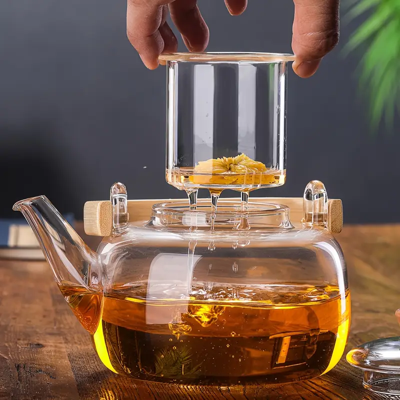 š Last day 49% OFF - CozyTeapotĀ® Clear Borosilicate Glass Teapot with Infuser | Elegant Gift Idea