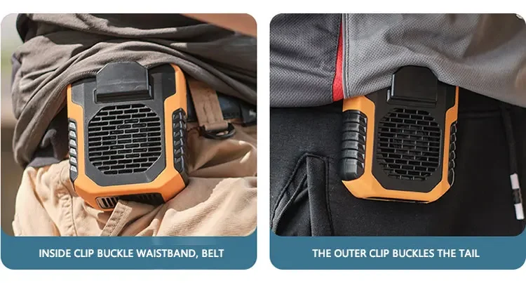 Early Summer Sale 49% Offš„ 2025 Smart AI Long-lasting Battery Powerful Portable Waist Clip Fan, Wearable Hanging Neck Fan
