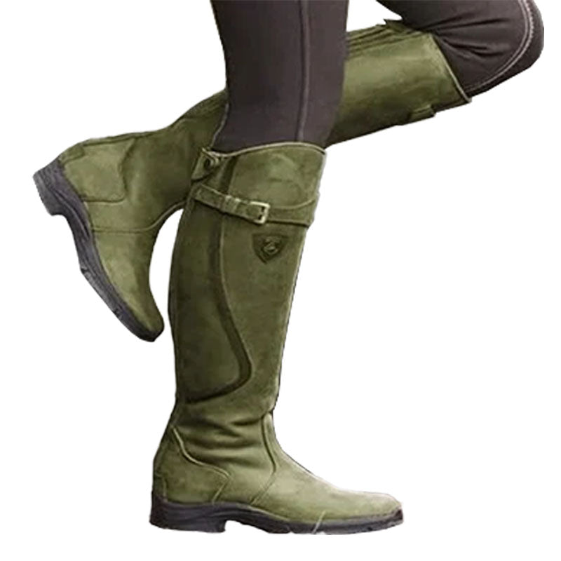 Wasserdichte Lederreitstiefel für Damen