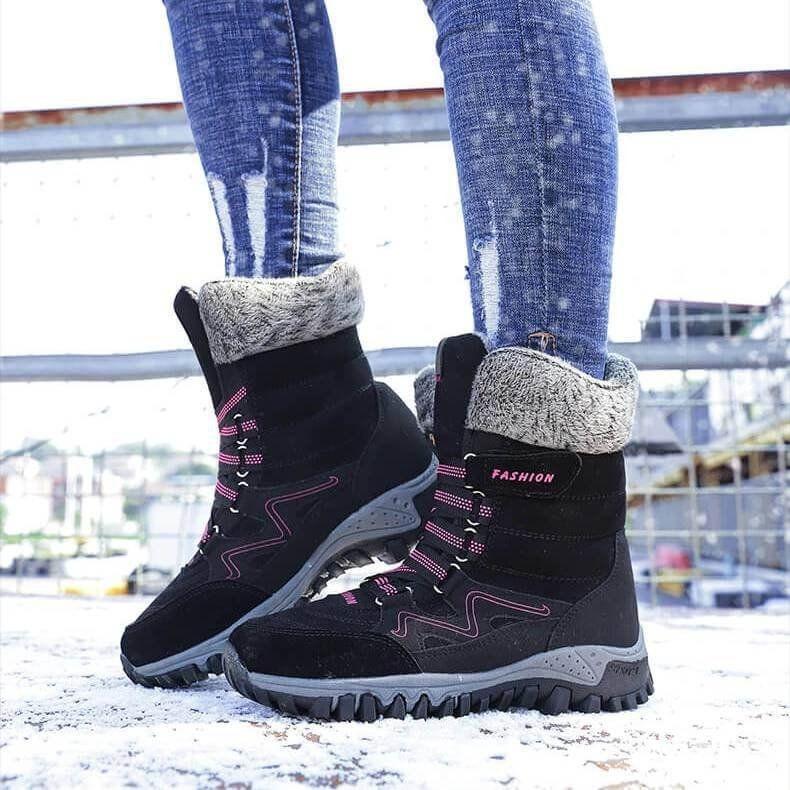 Women's Arch Support Snow Boots, Cold-Weather Waterproof Boots