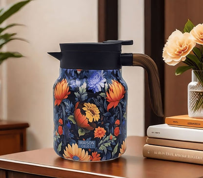 🎁 Last day 49% OFF - CozyTeapot® Vintage Floral Pattern Tea Thermos – Built-In Infuser