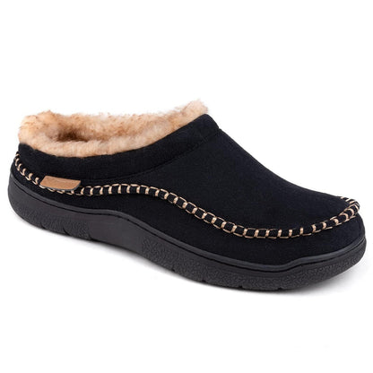 Hot Sale 45% Off🔥Men's Non-Slip Warm Plush Wide Toe Orthopedic Slip-on Slippers