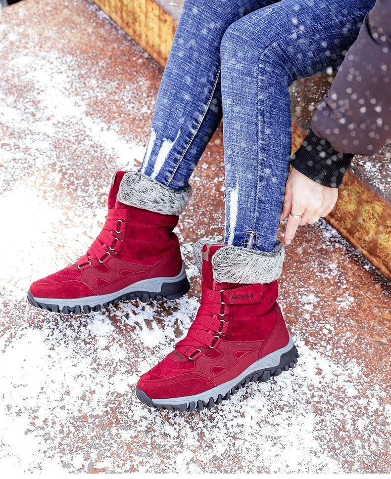 Women's Arch Support Snow Boots, Cold-Weather Waterproof Boots