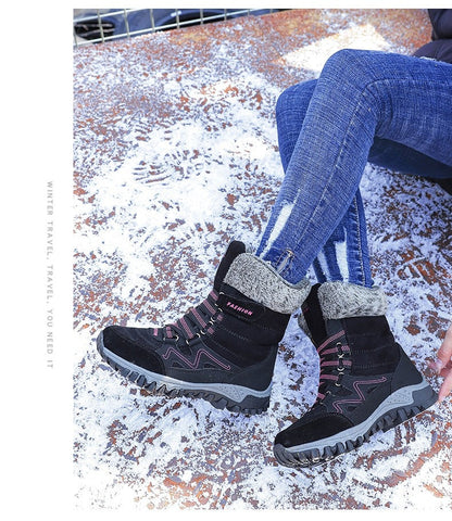 Women's Arch Support Snow Boots, Cold-Weather Waterproof Boots