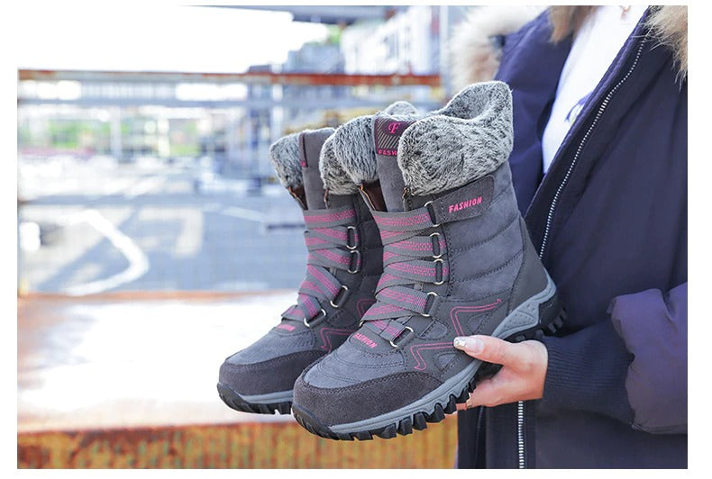 Women's Arch Support Snow Boots, Cold-Weather Waterproof Boots