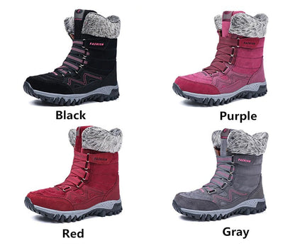 Women's Arch Support Snow Boots, Cold-Weather Waterproof Boots