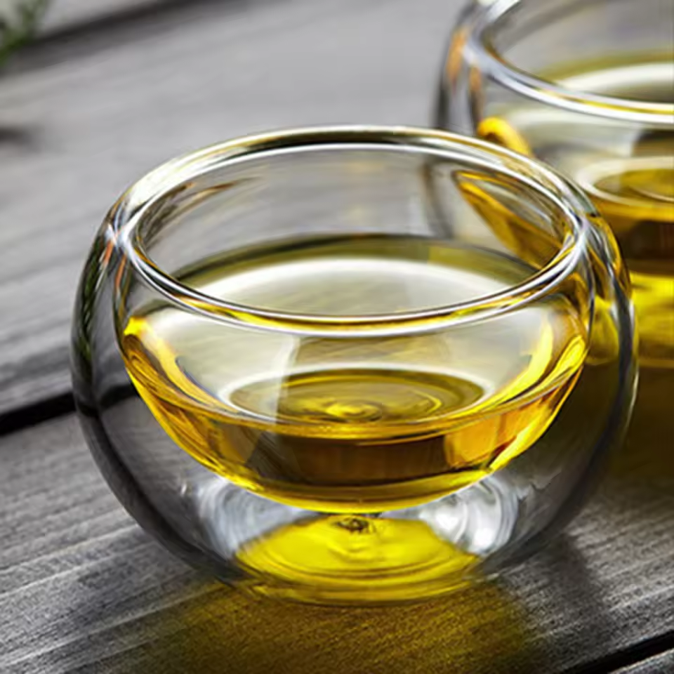6pcs Heat Resistant High Temperature Explosion Proof Glass Teacup Teaware