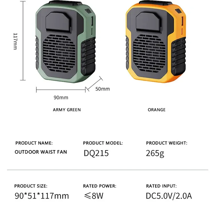 Early Summer Sale 49% Off🔥 2025 Smart AI Long-lasting Battery Powerful Portable Waist Clip Fan, Wearable Hanging Neck Fan