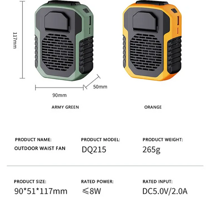 Early Summer Sale 49% Off🔥 2025 Smart AI Long-lasting Battery Powerful Portable Waist Clip Fan, Wearable Hanging Neck Fan