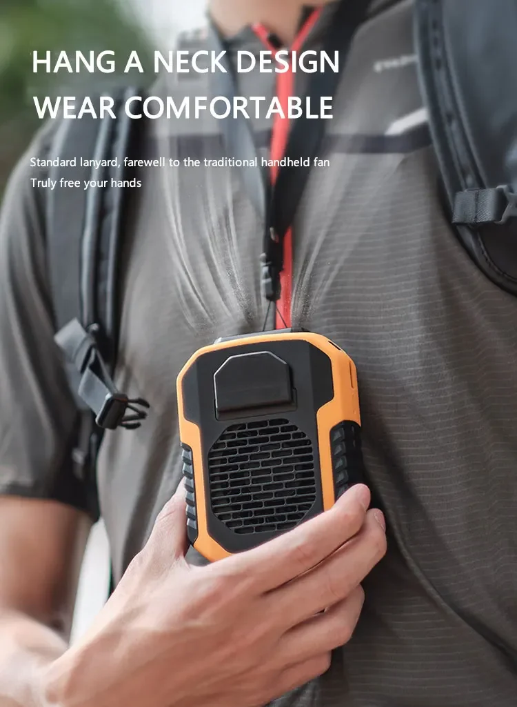 Early Summer Sale 49% Off🔥 2025 Smart AI Long-lasting Battery Powerful Portable Waist Clip Fan, Wearable Hanging Neck Fan