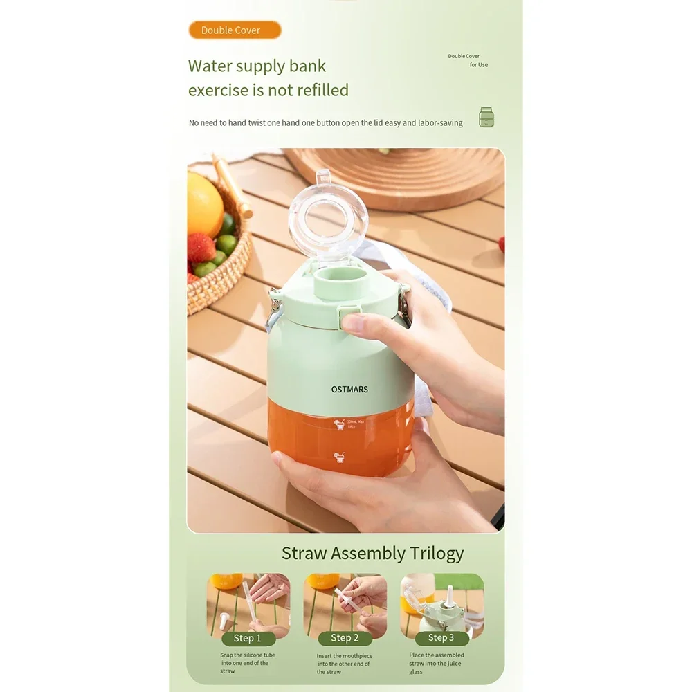 ⛱️Summer essentials- 🥤Personal Blender for Smoothies & Shakes – Large Capacity Portable Juicer Cup | Travel, Gym, Office Friendly