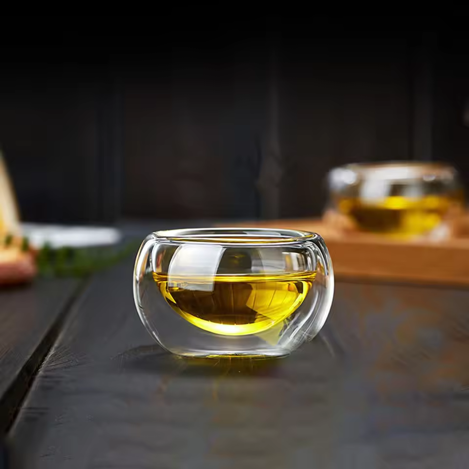 6pcs Heat Resistant High Temperature Explosion Proof Glass Teacup Teaware