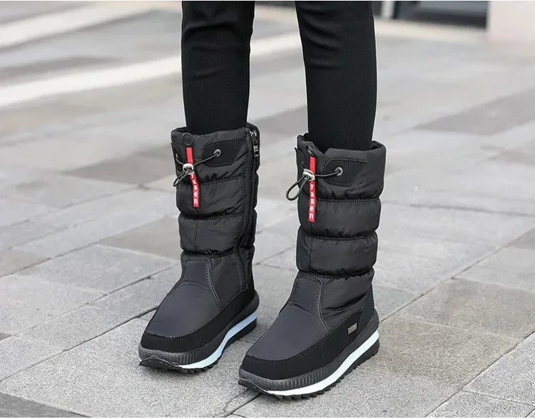 🔥🔥Wasserdichte, rutschfeste Premium-Schneestiefel aus Kunstfell für Damen