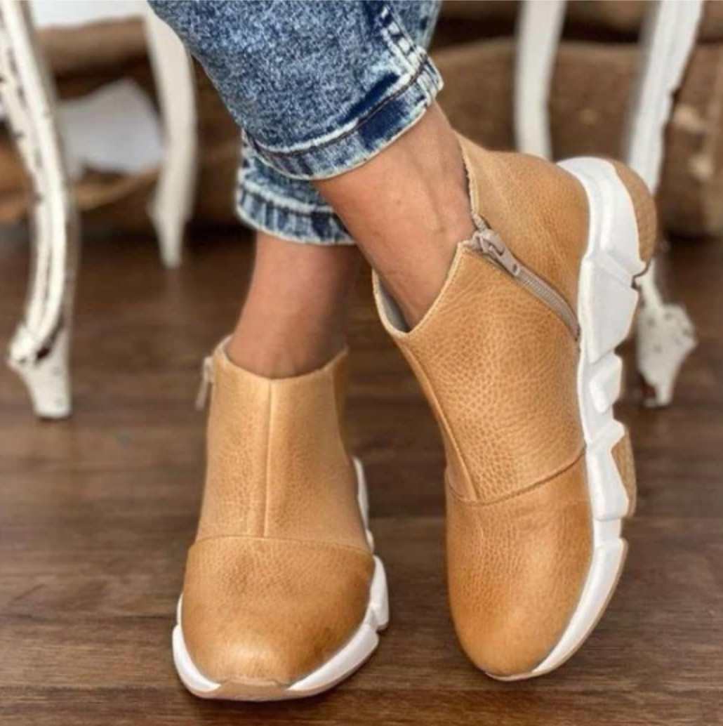 HOT SALE 45% OFF🔥Women's Premium Leather Ankle Boots, Comfy Walking Boots