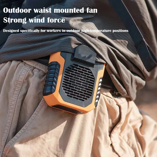 Early Summer Sale 49% Off🔥 2025 Smart AI Long-lasting Battery Powerful Portable Waist Clip Fan, Wearable Hanging Neck Fan