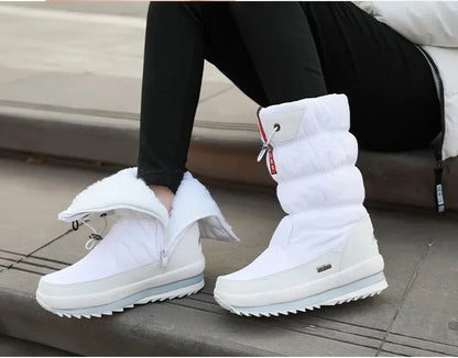 🔥🔥Wasserdichte, rutschfeste Premium-Schneestiefel aus Kunstfell für Damen