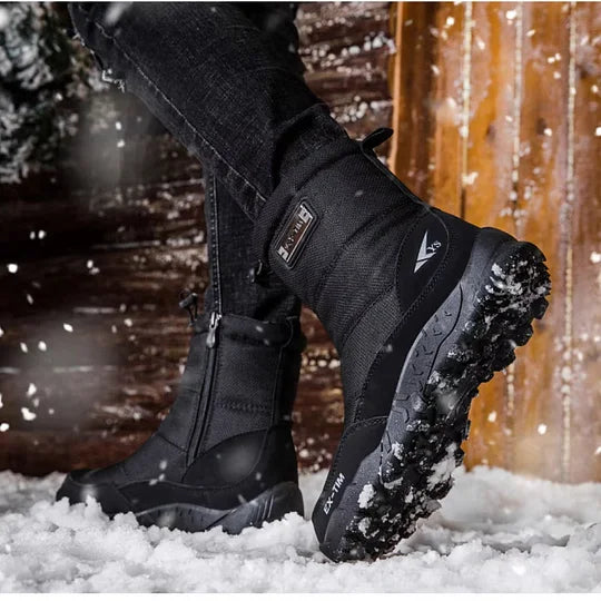 (⏰Zeitlich begrenzter Rabatt von 50 %) Orthopädische Schneestiefel mit Knöchelstütze für Herren, wasserdicht, warm und leicht, Wanderstiefel