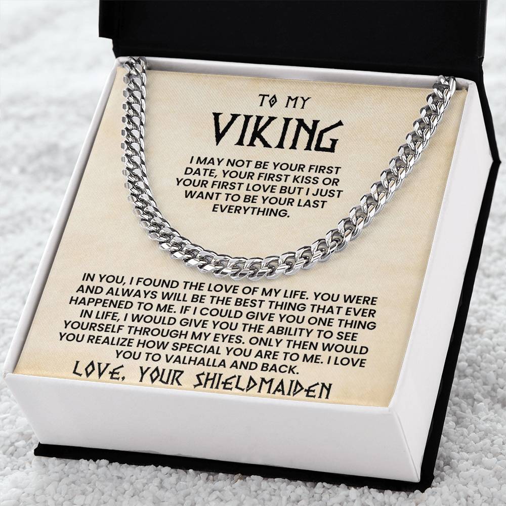 To My Viking-Cuban Link Chain-Love Your Shieldmaiden
