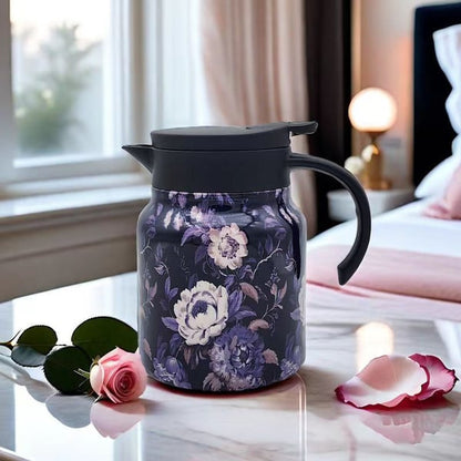 🎁 Last day 49% OFF - CozyTeapot® Vintage Floral Pattern Tea Thermos – Built-In Infuser