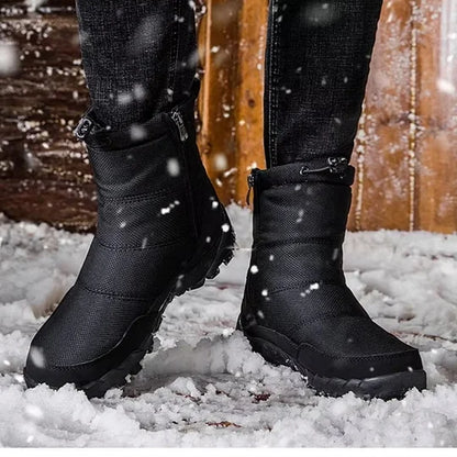 (⏰Zeitlich begrenzter Rabatt von 50 %) Orthopädische Schneestiefel mit Knöchelstütze für Herren, wasserdicht, warm und leicht, Wanderstiefel