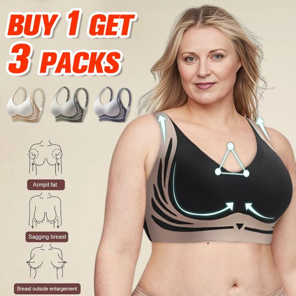 🔥Last Day Buy 1 Get 3 Packs🎁Super Gather bra | Wireless Push-up Bra👍No more sagging breasts