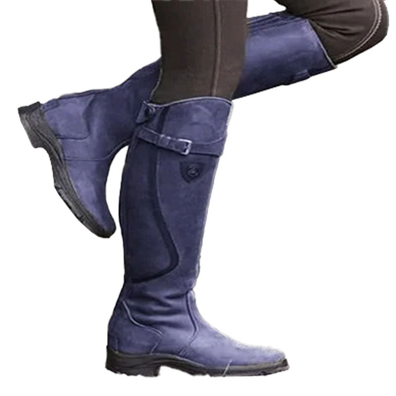 Women's Waterproof Leather Riding Boots